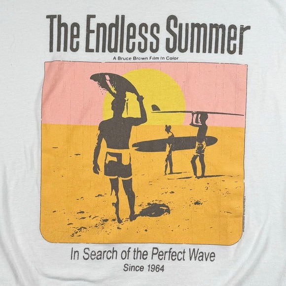 Malibu Shirts Mens The Endless Summer Graphic Tank Top White XXL Vintage Surf - Picture 2 of 7